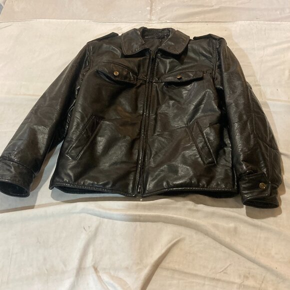 Vtg marine army military black anchor buttons officer soldier sailor mens jacket - Picture 1 of 9